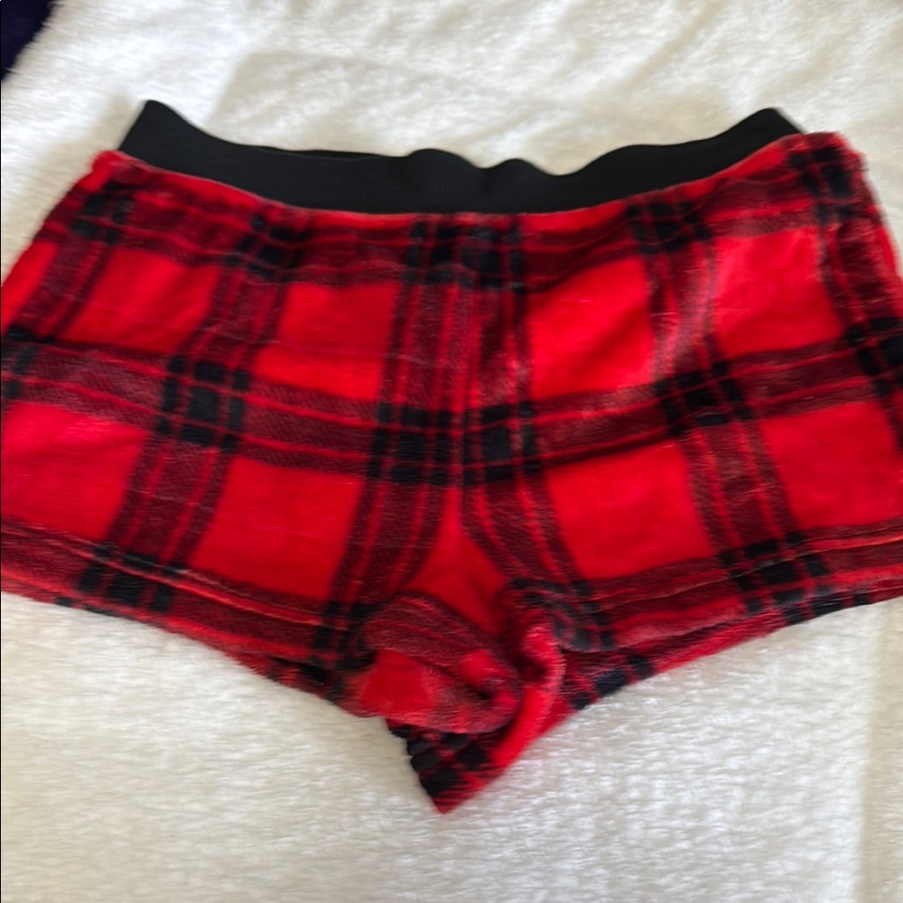 Plaid Red Women's Sleep Shorts